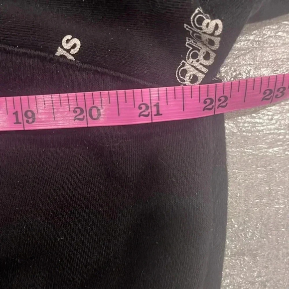 [XS] Adidas Ess Linear Fav Core all Over Print Sweatshirt Pullover FM6185  Black - Picture 7 of 8